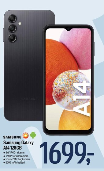 Føtex Samsung Galaxy A14 128GB tilbud