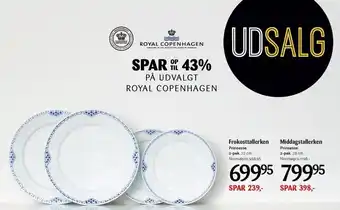 Kop & Kande Frokosttallerken el. middagstallerken tilbud