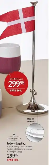 Kop & Kande Georg jensen fødselsdagsflag tilbud