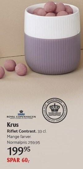 Kop & Kande Royal copenhagen krus tilbud