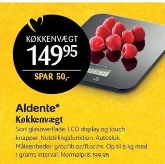 Aldente køkkenvægt