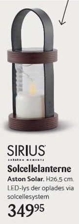 Kop & Kande Sirius solcellelanterne tilbud