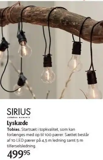 Kop & Kande Sirius lyskæde tilbud