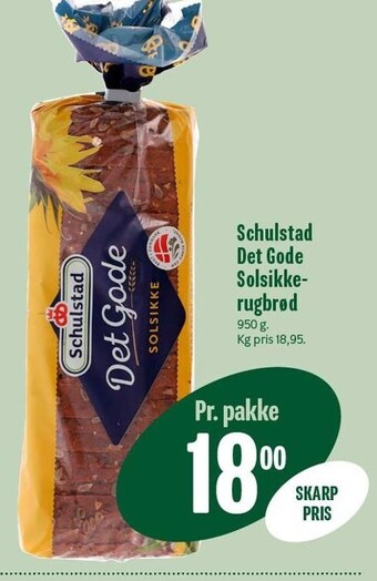 Min Købmand Schulstad det gode solsikkerugbrød tilbud
