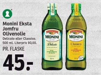 SPAR Monini ekstra jomfru olivenolie tilbud