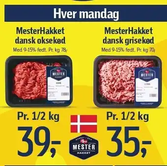 Føtex Hver mandag mesterhakket dansk oksekød eller grisekød tilbud