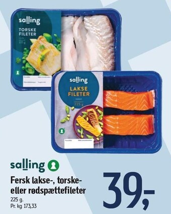 Føtex Salling fersk lakse-, torske- eller rødespættefileter tilbud