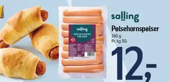 Føtex Salling pølsehornspølser tilbud