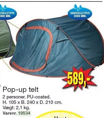 Pop-up telt