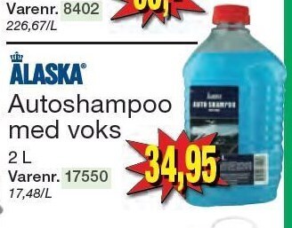 Harald Nyborg Alaska autoshampoo med voks tilbud