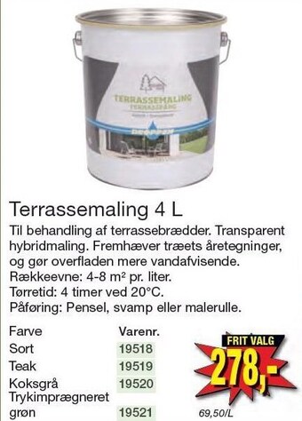 Harald Nyborg Terrassemaling 4 l tilbud