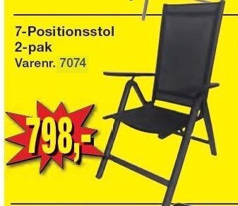 7-positionsstol 2-pak