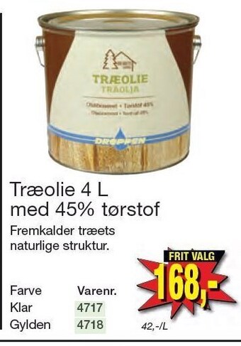 Harald Nyborg Træolie 4 l med 45% tørstof tilbud