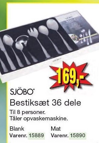 Harald Nyborg Sjöbo bestiksæt 36 dele tilbud