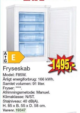 Harald Nyborg Fryseskab tilbud