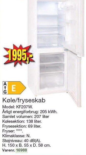 Køle/fryseskab