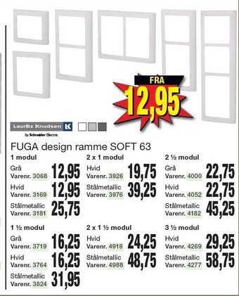 Harald Nyborg Lauritz knudsen fuga design ramme soft 63 tilbud