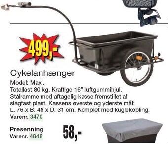 Harald Nyborg Cykelanhænger el. presening tilbud