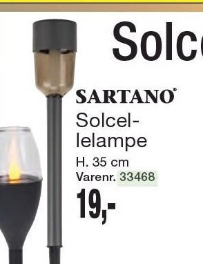 Sartano solcellelampe
