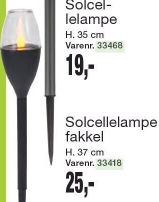 Harald Nyborg Solcellelampe fakkel tilbud