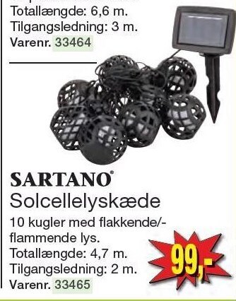 Harald Nyborg Sartano solcellelyskæde tilbud