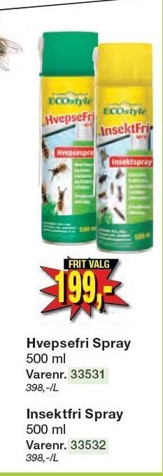 Harald Nyborg Ecostyle hvepsefri spray eller insektfri spray tilbud