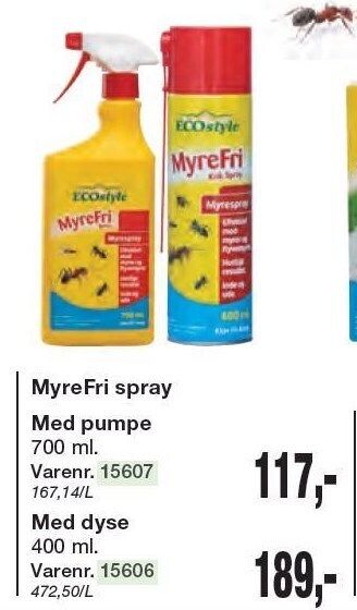 Harald Nyborg Ecostyle myrefri spray med pumpe eller med dyse tilbud