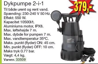 Harald Nyborg Dykpumpe 2-i-1 tilbud