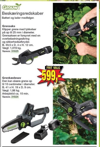 Grouw beskæringsredskaber