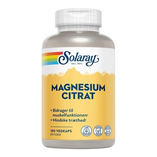 Helsam Solaray magnesium citrat - 180 kap tilbud