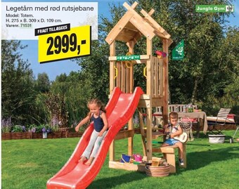 Harald Nyborg Legetårn med rød rutsjebane tilbud