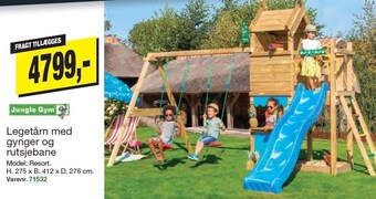 Harald Nyborg Jungle gym legetårn med gynger og rutsjebane tilbud