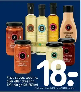 REMA 1000 Pizza sauce, topping, olier eller dressing tilbud