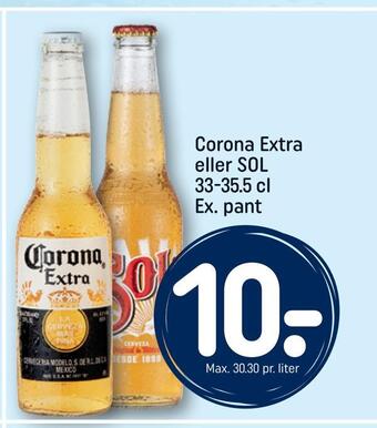 REMA 1000 Corona extra eller sol tilbud