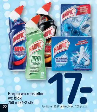 REMA 1000 Harpic wc rens eller wc blok tilbud