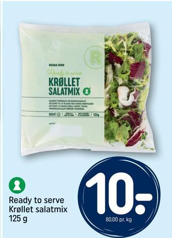 REMA 1000 Ready to serve krøllet salatmix tilbud