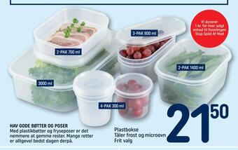 Plastbokse tåler frost og microovn frit valg
