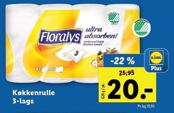 Lidl Køkkenrulle 3 - lags tilbud