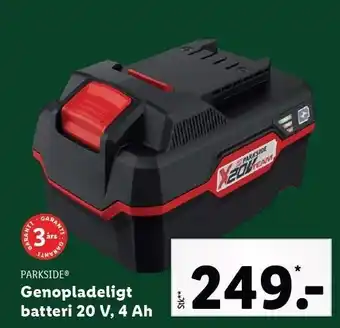 Lidl Genopladeligt batteri 20 v tilbud