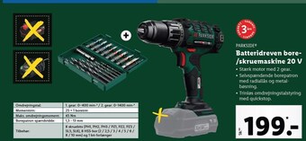 Lidl Batteridreven bore-/skruemaskine tilbud