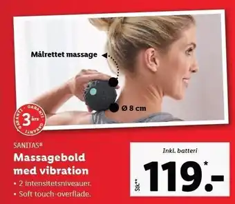 Lidl Massagebold m. vibration tilbud