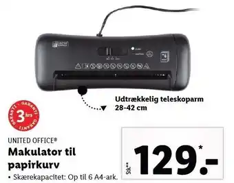 Makulator t. papirkurv