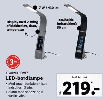Led-bordlampe
