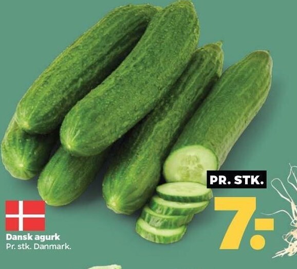 Netto Dansk agurk pr stk tilbud