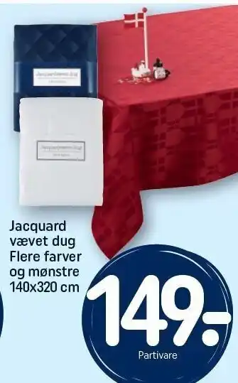 Jacquard vævet dug