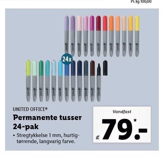 Lidl United office permanente tusser 24-pak tilbud