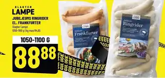 Løvbjerg Slagter lampe jubilæums ringrider el. frankfurter tilbud