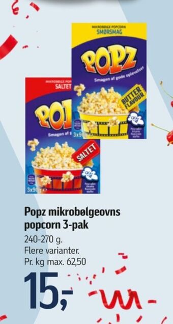 Føtex Popz popcorn tilbud