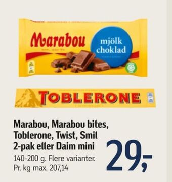 Føtex Toblerone chokolade original tilbud