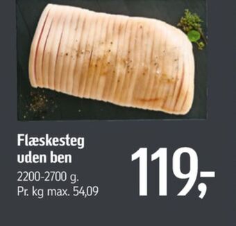 Føtex Ukendt flæskesteg tilbud
